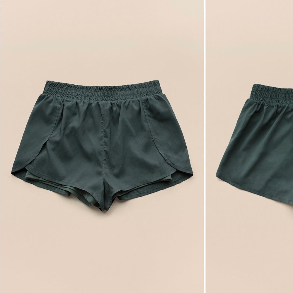 girlfriend collective moss trail shorts
